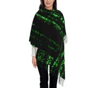 MXDLKSWPOH Sciarpa da donna grande calda morbida sciarpa italia toscana sciarpa nappa sciarpe autunno inverno scialle avvolge, Matrice Verde, Taglia unica