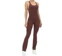 MXDVSN Donna Jumpsuit Tuta Sexy Gym Completo Allenamento Donne a Coste Senza Cuciture Yoga Abiti Crop Top Leggings Esercizio Reggiseno Sportivo Tute Set 06-M
