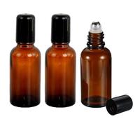MXHBSTP 3 bottiglie roll-on per oli essenziali, 30 ml, vuote, roll-on con sfere roller, contenitori per campioni ricaricabili, per oli essenziali, profumi, cosmetici