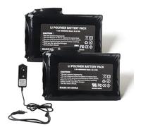MXJFYY 2 pezzi 7,4 V 4000 mAh 29,6 Wh batterie ricaricabili ai polimeri di litio con caricabatterie per guanti riscaldati, calzini ris-caldati, cappelli r-iscaldati, passamontagna ris-caldati