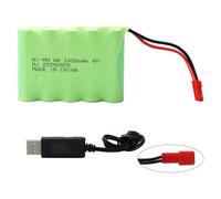 MXJFYY Batteria RC NiMH AA 6V 2400mAh con Stecker JST, Pacco Batteria con Spina JST Compatibile con il Nuovo Huina 540 Dump 520 RC Bulldozer RC Escavatore Giocattoli RC Camion RC