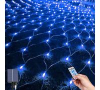 MXJFYY Stringa Luminosa Esterni, 1.5M*1.5M 96LEDs Rete Luminosa, Decorazione Luci di Natale, 8 Modalità di Luci Impermeabili Esterno Giardino Tenda Luce con Telecomando per Natale Feste, Terrazza