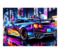 MXJSUA DIY 5D Diamond Painting Kit Completo, Auto Sportiva Cittadina Diamant Painting Fai-da-te, Pittura Diamante Strass Ricamo a Punto Croce Painting per Decorazioni Casa 30x40cm
