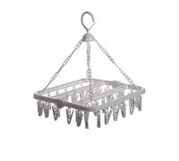 MXLDZHLW Appendicir Cappotti, Appendicir Vestiti 16/36/48 Clip Appendicer Vestiti Pieghevoli Rotanti Multi-Clip Rackr Calzinirni in Plastica Rackr Asciugatricer Biancheria Intima a Prova Dir la Casa R