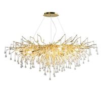 MXLDZHLW Candelabro Dilor Sala da Pranzo - Moderno Ovalelo Orodariodario, Pioggia Albero Ramodari,R il Soggiorno, Camera da Letto, Ingresso, Foyer, Soffitto Alto, L100Cm/ Colore/L120Cm