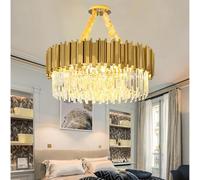 MXLDZHLW Lamadari, Lusso Moderno Orolodario con Luce a Soffitto Incorporata Ha Condottodario Circolare con Catena a Sospensiregolabile Tre Opzioni Di Luce a Colori Dimensi40Cm/Oro/55 cm