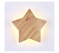 MXLDZHLW Lampade da Parete, Moderno Led Wall Sconce Star Wallp Semplice Legno Ha Portato la Parete Lightrsonalized Wallps Di Sfondo Moderna Camera da Letto in Legno