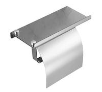 MXLDZHLW Portarotoli, Portarotoli, con Ripianor Telefono in Acciaio Inossidabile con Ripiano Portasalvietta, Portarotoli Lungo da Parete, Concisor Casa, Hotel, Bagno, Balcone/Argento