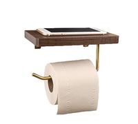 MXLDZHLW Portarotoli, Portarotoli Multifunzionale in Stile Retrò con Portasciugamani a Muro e Ripiano in Legno, Portarotoli Retròr Bagno, Beige, Senza Fori/Marr/Foratura