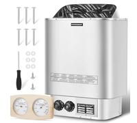 Mxmoonant 6KW Riscaldatore per sauna, stufa elettrica per sauna a vapore secco, per casa, hotel, spa, max. 9 m³, con igrotermografo per sauna