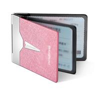 MXMZSRTH Portacarte Custodia In Pelle For Patente Di Guida Sottile For Autoveicoli Universale For Documenti Di Guida Cartella Documenti(Pink)