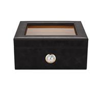 MXMZSRTH Portasigari Humidor for sigari Portatile Scatola for sigari in Legno massello di Grande capacità Scatola for sigari (Colore : Schwarz, Size : 267x229x125mm)