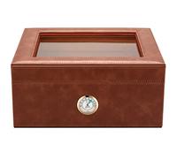 MXMZSRTH Portasigari Humidor for sigari Portatile Scatola for sigari in Legno massello di Grande capacità Scatola for sigari (Colore : Marrone, Size : 267x229x125mm)