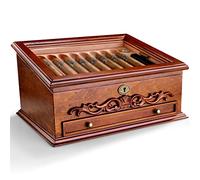 MXMZSRTH Portasigari Scatola for sigari Vintage Scatola for sigari Humidor Scatola for sigari Borsa for sigari può Contenere Fino a 30 sigari