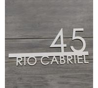 MXN Targa per porta moderna personalizzata con numero civico galleggiante in acrilico 3D con lettere per casa, nome stradale, indirizzo, decorazione artistica da parete per esterni (bianco, 30 x 14