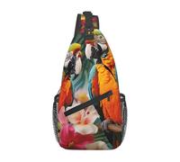 MXPELGHMAD Borsa a tracolla borsa a tracolla borsa a tracolla borsa a tracolla ippopotamo cucciolo zaino da viaggio escursionismo zaino, Piante Tropicali e Pappagalli, Taglia unica