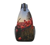 MXPELGHMAD Borsa a tracolla borsa a tracolla borsa a tracolla borsa a tracolla ippopotamo cucciolo zaino da viaggio escursionismo zaino, Campo dei Tulipan, Taglia unica