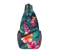 MXPELGHMAD Borsa a tracolla borsa a tracolla borsa a tracolla borsa a tracolla ippopotamo cucciolo zaino da viaggio escursionismo zaino, Foglie floreali tropic, Taglia unica