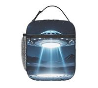 MXPELGHMAD Borsa termica per il pranzo da donna, borsa termica per il pranzo UFO di notte, grande capacità, borsa termica per picnic