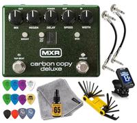 MXR M292 Carbon Copy Deluxe Analog Delay - Pedale per effetti per chitarra, con Tonebird Bundle con strumento, cavi patch, plettri e lucidante