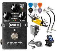 MXR M300 Reverb - Pedale per effetti per chitarra elettrica, Hi-Fi, analogico, Dry Path e 6 diversi stili di riverbero con patch Tonebird e multi-strumento, plettri Dunlop e alimentatore ECB003 da 9 V