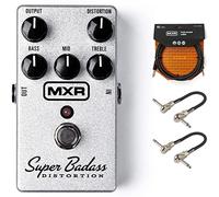 MXR M75 Super Badass Distorsione Chitarra Effetti Pacchetto Pedale con MXR Premium Strumento Cavo e Patch Cavi