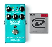 MXR M83 Bass Chorus Deluxe - Pacchetto di pedali con corde per basso Dunlop Super Bright
