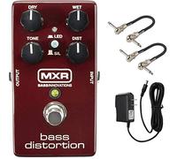 MXR M85 - Pedale per distorsione dei bassi con 2 cavi patch MXR e alimentatore da 9 V