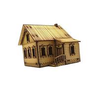 MXRGUMVI 1/72 Casa Europea in Legno per Micro Paesaggio Tavolo Sabbia Architettura Modello A 8 cm