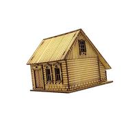 MXRGUMVI 1/72 Casa Europea in Legno per Micro Paesaggio Tavolo Sabbia Architettura Modello B 8 cm