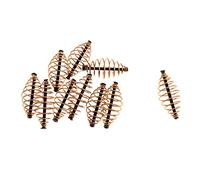 MXRGUMVI 10pcs Carp Spring Inline Fishing Feeder Coarse Bait Fishing Tackle Cage L
