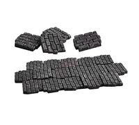 MXRGUMVI 20 pezzi miniatura resina muro di mattoni fortezza modello costruzione kit layout paesaggio