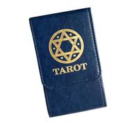 MXRGUMVI Scatola di immagazzinaggio durevole della carta dei tarocchi con cuciture fini e anti-deformazione resistente agli urti PU Tarocco carta di stoccaggio caso PU Made blu