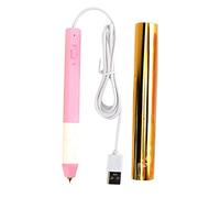 MXRGUMVI Set di penne riscaldate a caldo, alimentate tramite USB, 1,5 mm, in carta, pelle, rosa, 14,6 cm