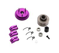 MXRGUMVI Volano dell'ingranaggio 14T con gli insiemi della scarpa del cuscinetto per le parti dell'automobile di Rc 1/8 viola