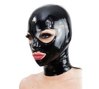 MXRYSQY Cappuccio in Lattice Maschera Naturale Unisex Occhi Esposti Bocca Esposta per la Testa Gioco di Party Abbigliamento(Size:L-68CM)