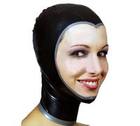 MXRYSQY Lattice Testa Coperchio Aprire lattice Maschera per la Testa Cappuccio in latex per Gioco di Ruolo di Party con Cerniera(Size:m)