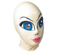 MXRYSQY lattice Testa Coperchio lattice Maschera con Cerniera Posteriore Unisex Occhi Trasparenti Cosplay Festa in Mascherata(Size:xxl)