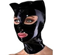 MXRYSQY Lattice Testa Coperchio lattice Maschera Maschera da gatto per la Testa Cappuccio in latex per Gioco di Ruolo di Party(Size:XXL-73CM)
