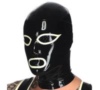 MXRYSQY Lattice Testa Coperchio Maschera Full Face Fatta a Mano Maschera Viso Gomma con Cerniera Posteriore per Costumi da Club(Size:xxl)