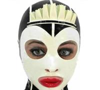 MXRYSQY Lattice Testa Coperchio Maschera Viso Sexy Maschera da Cameriera Occhi Esposti Fatta Mano con Cernieraper Feste Cosplay(Size:xl)