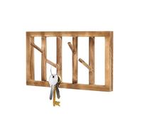 Mxshc Attaccapanni a Muro,Portaoggetti in Legno Girevole 360°,Appendiabiti con Ganci - Per Asciugamano Cappello Chiave Ingresso Soggiorno Camera Da Bagno Cucina Ufficio