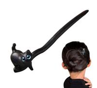 Mxshc Bastoncini per capelli in legno di sandalo naturale, forcina in legno | Stick per capelli stile gatto | per capelli in ebano, bacchette per capelli in legno, fermaglio per capelli