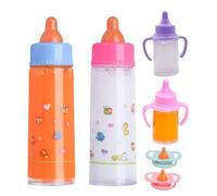 Mxshc Biberoni per Bambole | Set di Cura Magico con Latte che Scompare | Giocattolo con Ciuccio per Bambine | Per Casa Scuola Asilo Nido Compleanno Natale Bambini