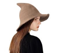 Mxshc Cappelli da di Halloween, cappello da a tesa larga lavorato a maglia, per travestimenti, copricapo per cosplay per casa infestata, eventi da donna, dolcetto o scherzetto