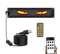 Mxshc Occhi Animati LED per Parabrezza | Occhi Animati Programmabili E Flessibili - Esterni Veicoli per Barre SUV RV Vetro Eventi Feste Negozi