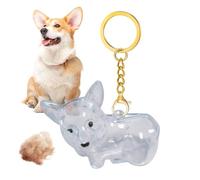 Mxshc Portachiavi con per Peluche di Cane - Portachiavi Raccoglitore Di Gatto - Ciondolo Portafoto Trasparente Sentimentale per Uomo Donna | Regalo per Auto Borsa Zaino Memoria
