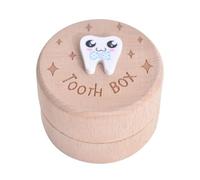 Mxshc Scatola Per Denti Da Latte Per Bambini - Portadentini da Appoggio in Legno | Portacimeli Per Capelli Ragazzi Ragazze | Decorazione Memoriale Compleanno Genitori Collezione Ricordo Famiglia