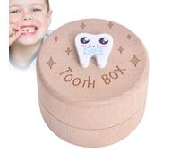 Mxshc Scatola porta denti in legno, per bambini, per la cameretta dei bambini, ideale come ricordo di compleanno, per ragazze e ragazzi, per la casa, la mamma e il padre