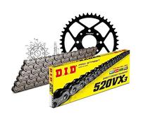 MXT Set catena DID acciaio 520VX3/110 serratura a clip per Honda XL V Varadero 125 ccm anno di costruzione 2001-2015